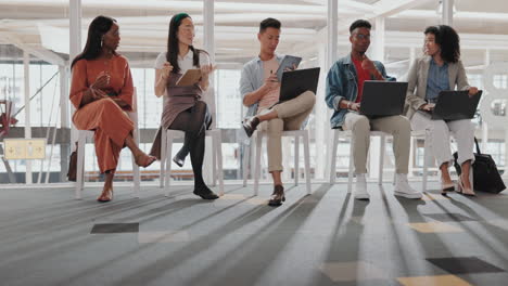 planning, interview and business people