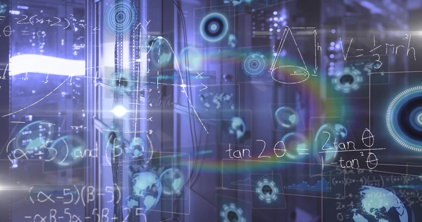 Video explains data transfer in networks using math problems and digital animation.