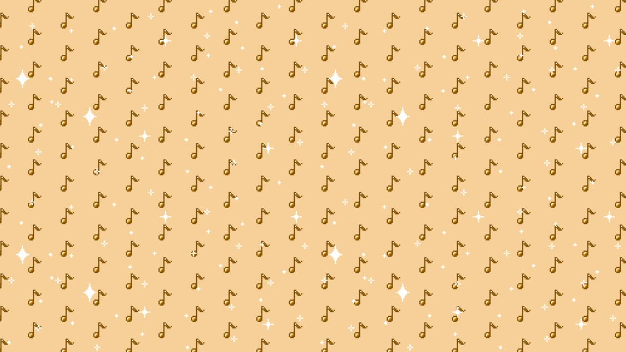 Musical Notes and Stars Pattern