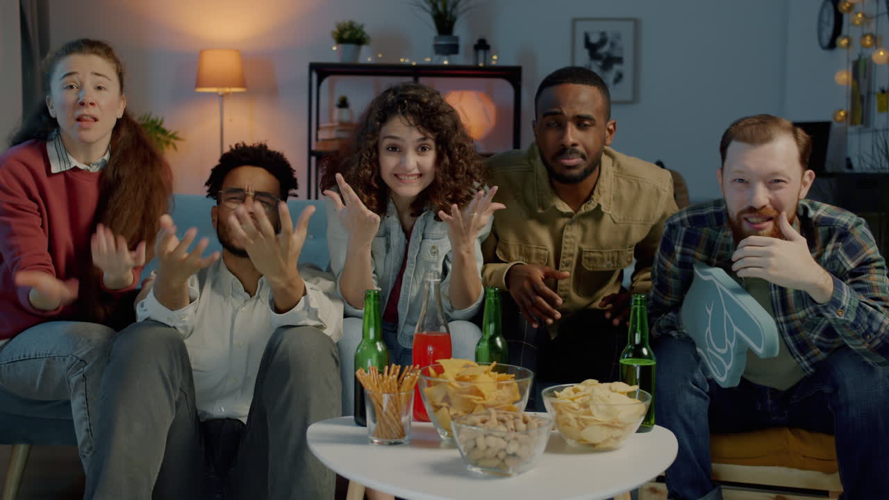 Friends Watching a Sporting Event