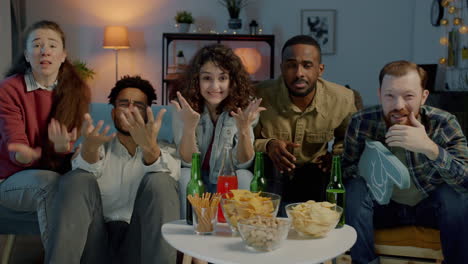 friends watching a sporting event