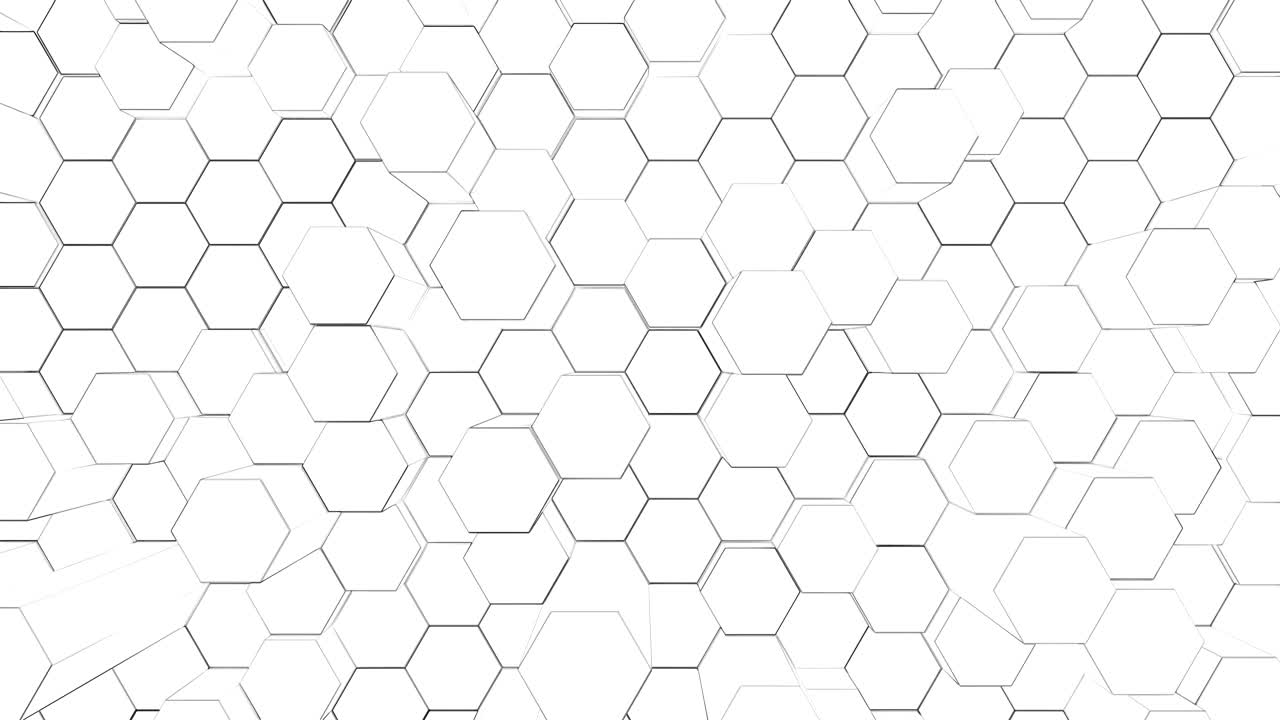 fondo de video de bucle con hexágonos de movimiento