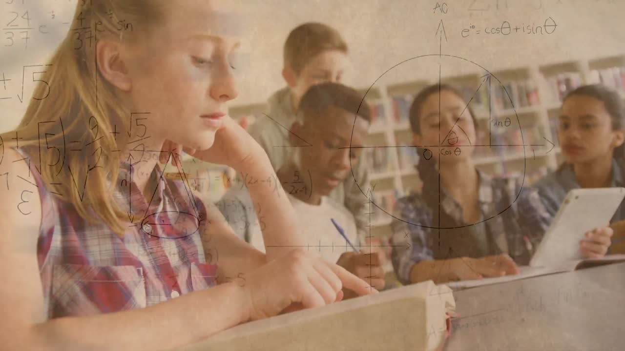 анимация математических графиков в классе различных учеников в школе