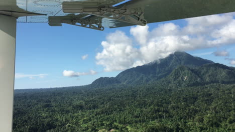 view from a small plane flying in papua new guinea