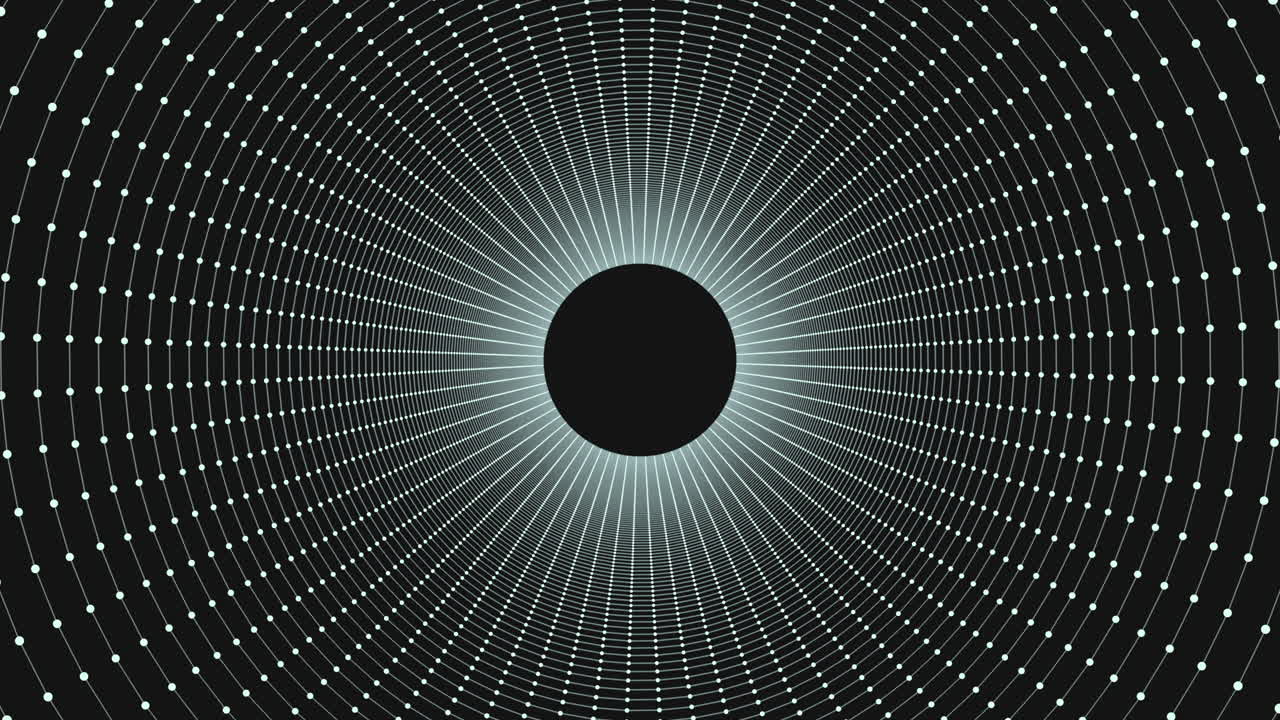 круглый черно-белый рисунок с центральной круговой формой из точек