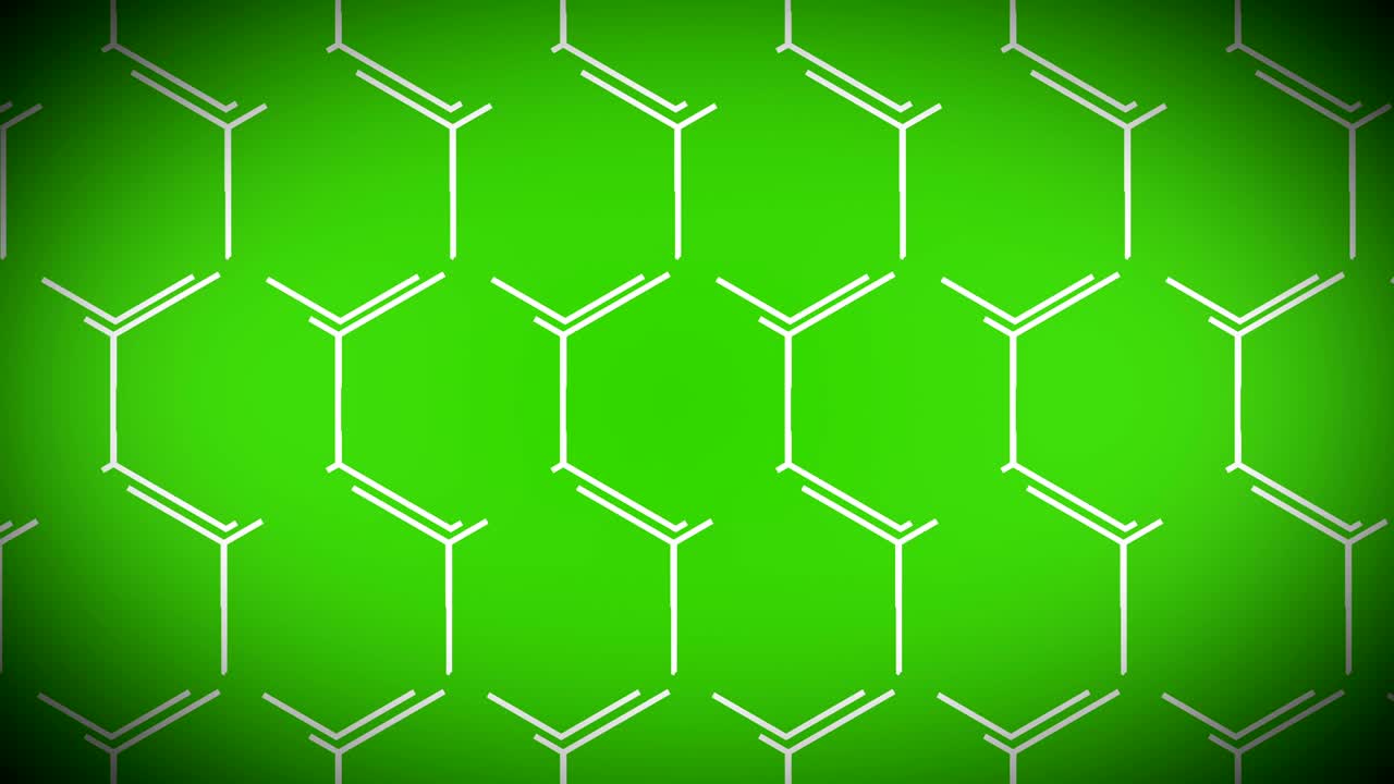 animación tecnológica de ciencia ficción hexágono de fondo de bucle verde