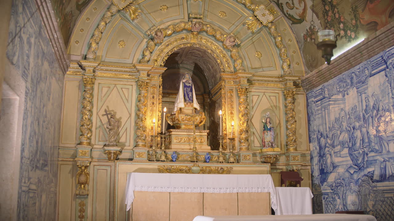 our lady of sorrow shrine in central portugal slow motion shot