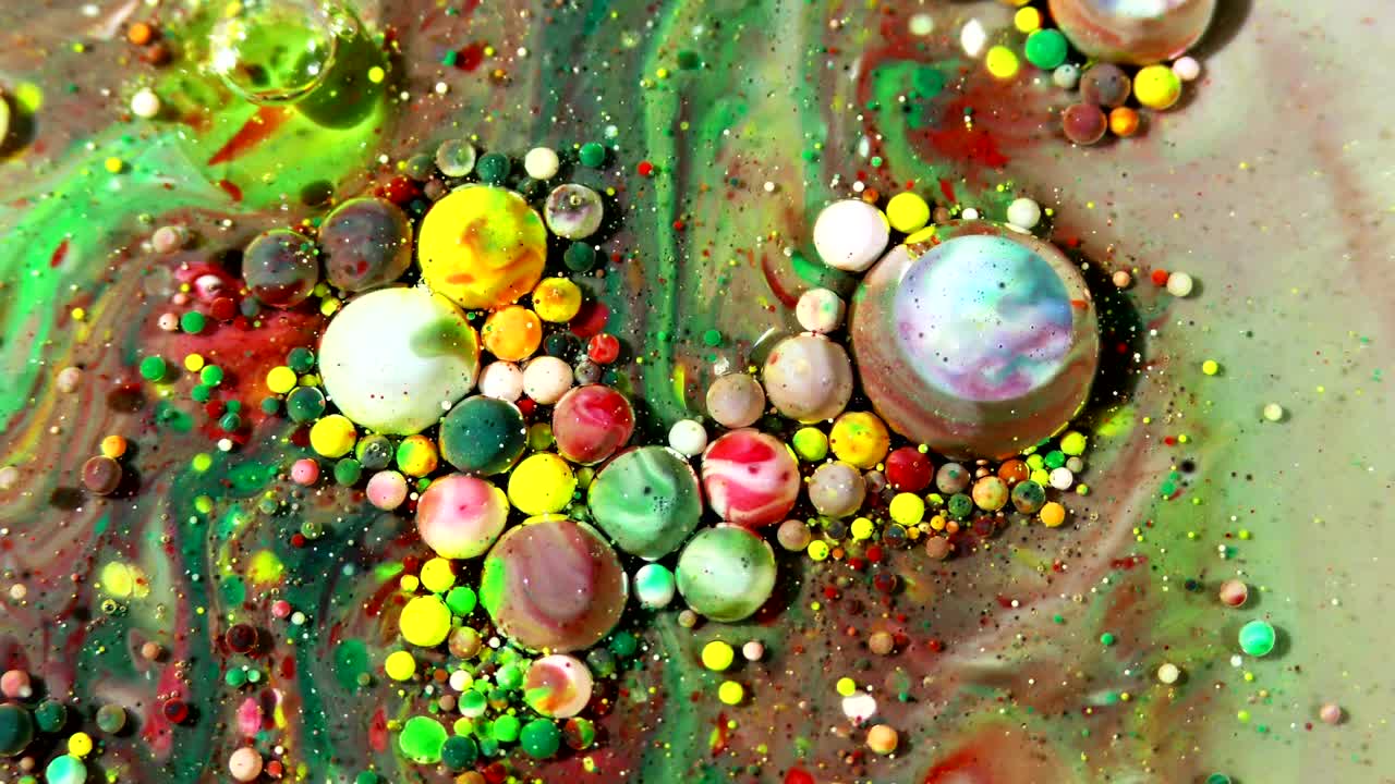 예술 잉크 페인트는 구에서 확산 폭발