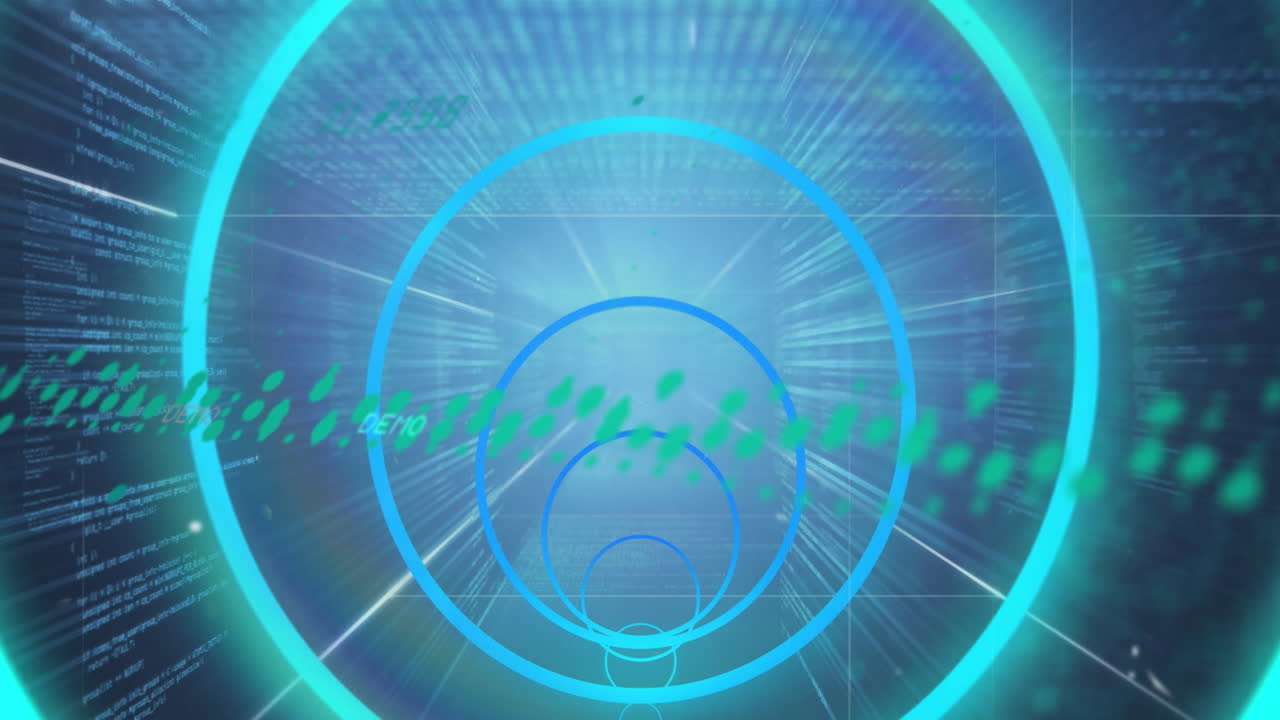 원 위의 데이터 처리의 애니메이션