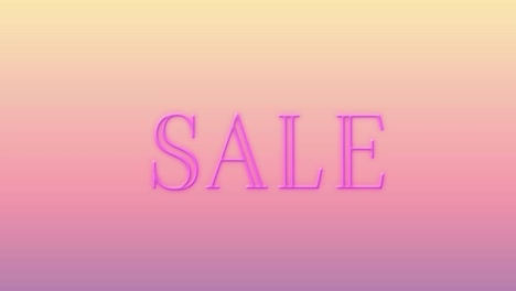 Animation-of-sale-text-on-pink-background