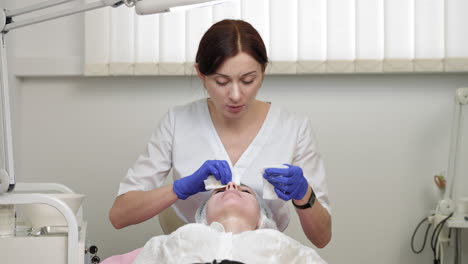 facial treatment in a spa or clinic