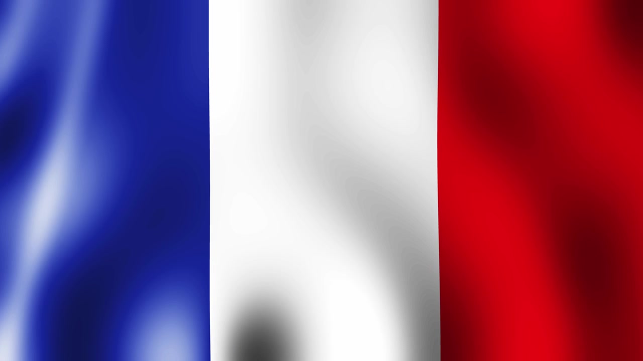Bandera de Francia ondeando, un símbolo nacional patriótico