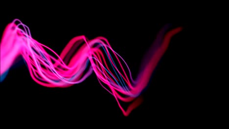rayas de neón abstractas bailan a través del marco.