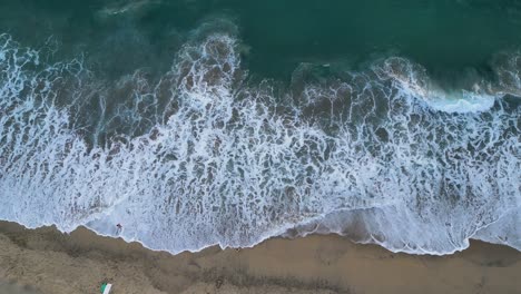 Golden-Sunset-Over-Playa-Bacocho:-Aerial-Views,-Oaxaca,-Mexico