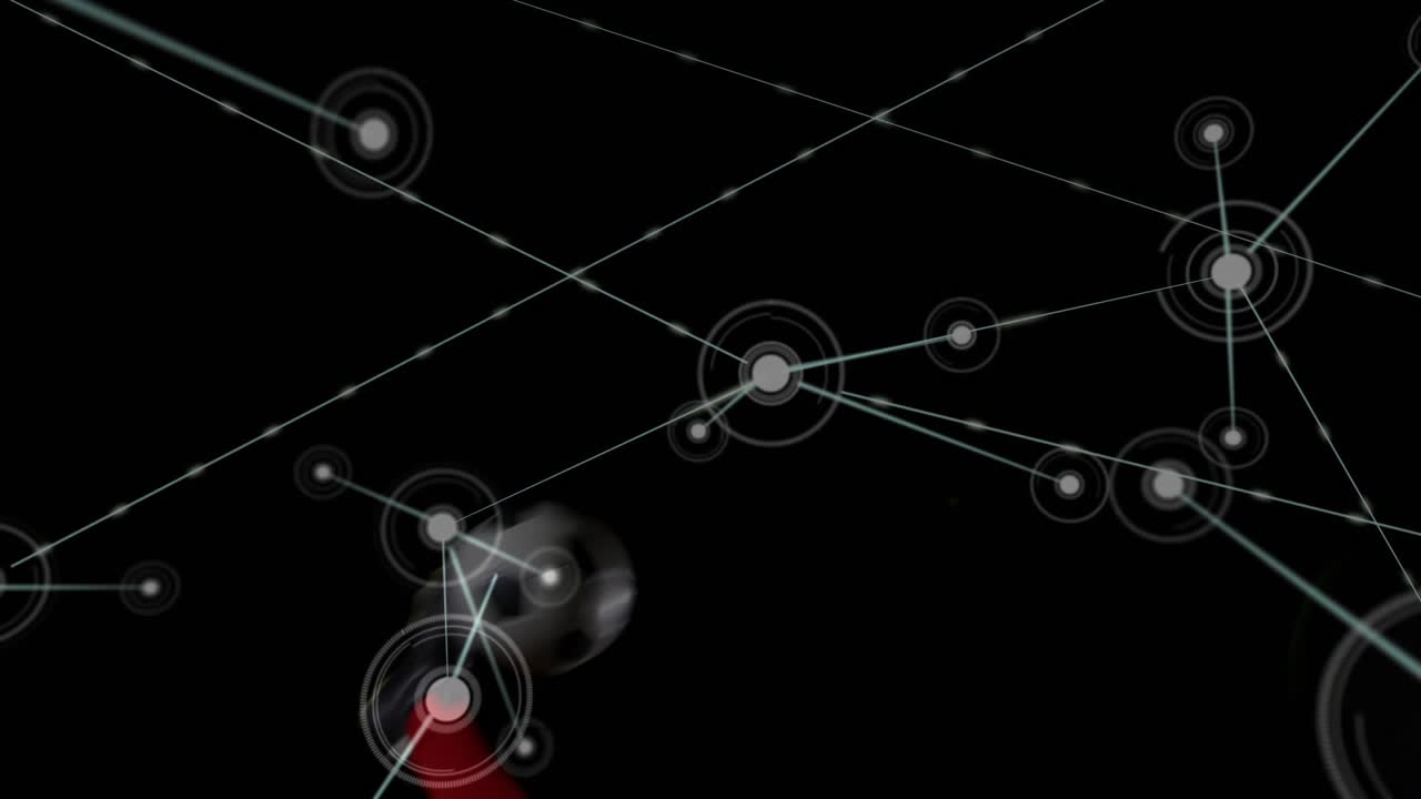Soccer ball entering left activating player legs kicking through sports HUD while nodes crossing