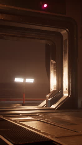 futuristic sci-fi corridor