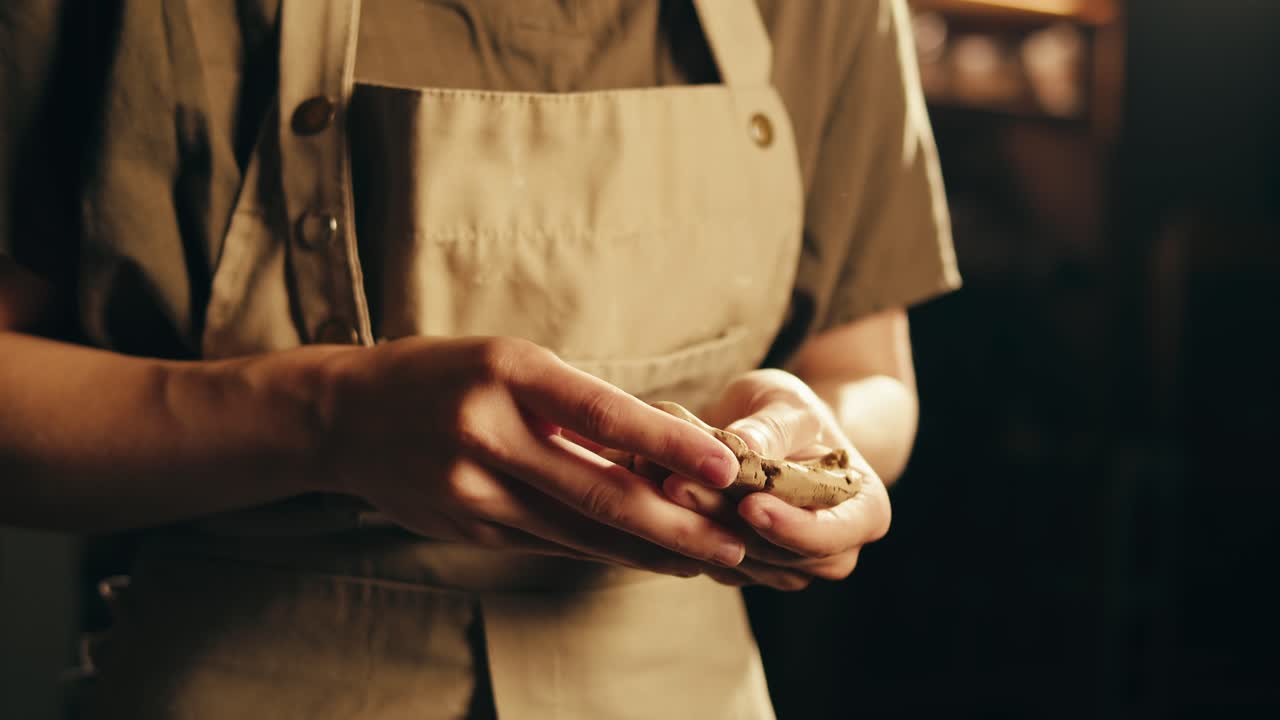Woman Sculpting Clay