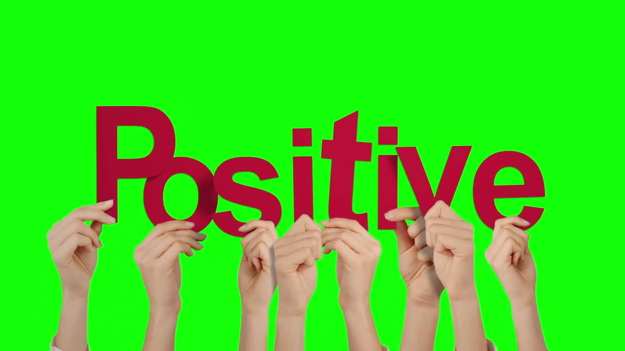 긍정적 인 손을 들고