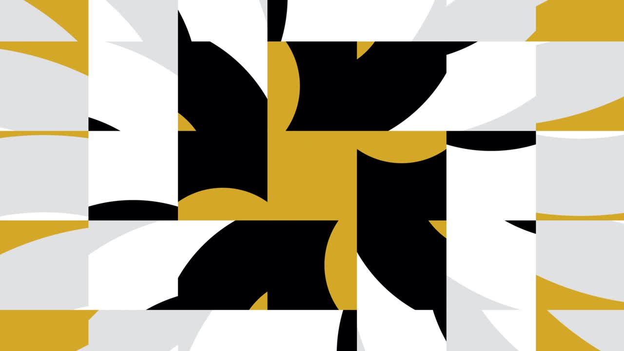 Abstract tiles in trendy multicolor palette variation. Seamless animation with basic shapes. Simple geometric motion graphic background