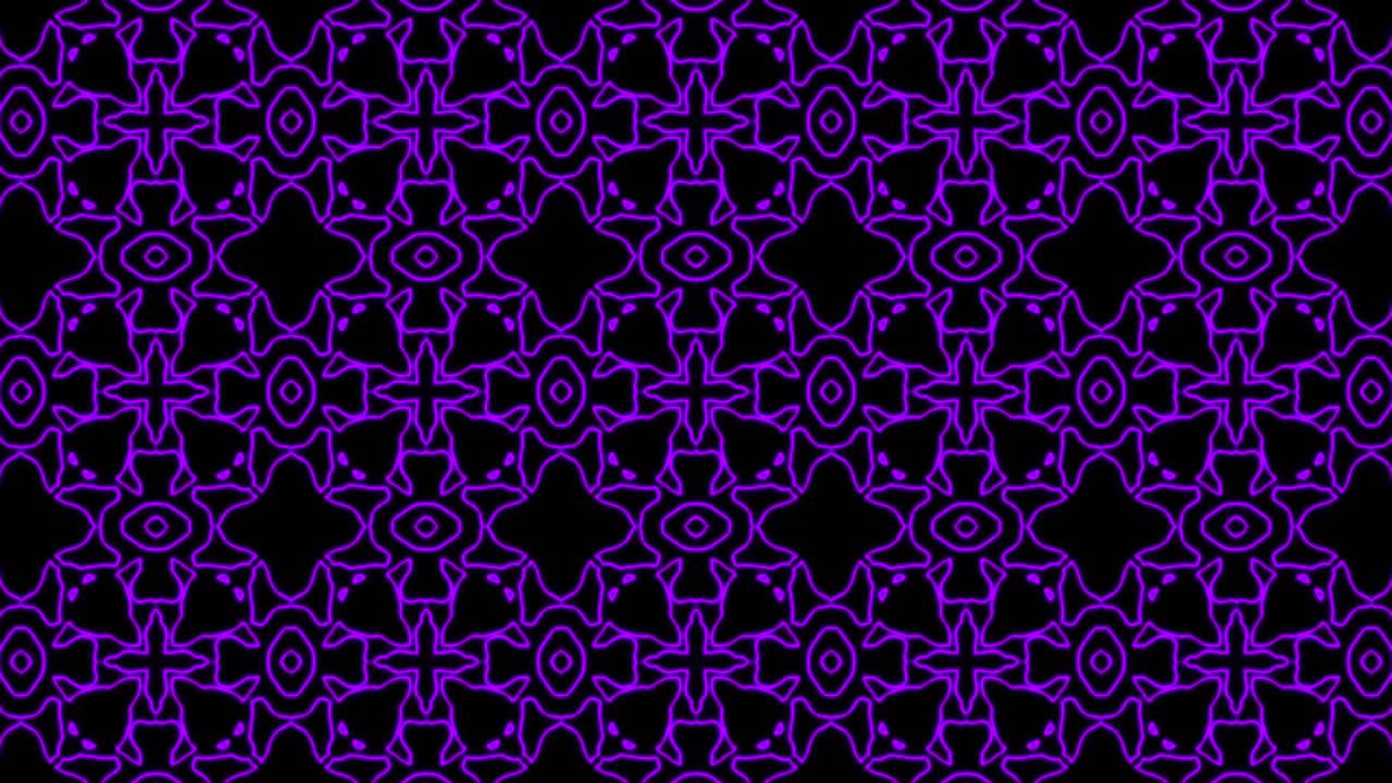 Abstract purple geometric seamless pattern background. Abstract Stripes Kaleidoscope Loop. Fast Psychedelic Colorful Kaleidoscope VJ background. Disco Abstract Motion Background. Kaleidoscope effect