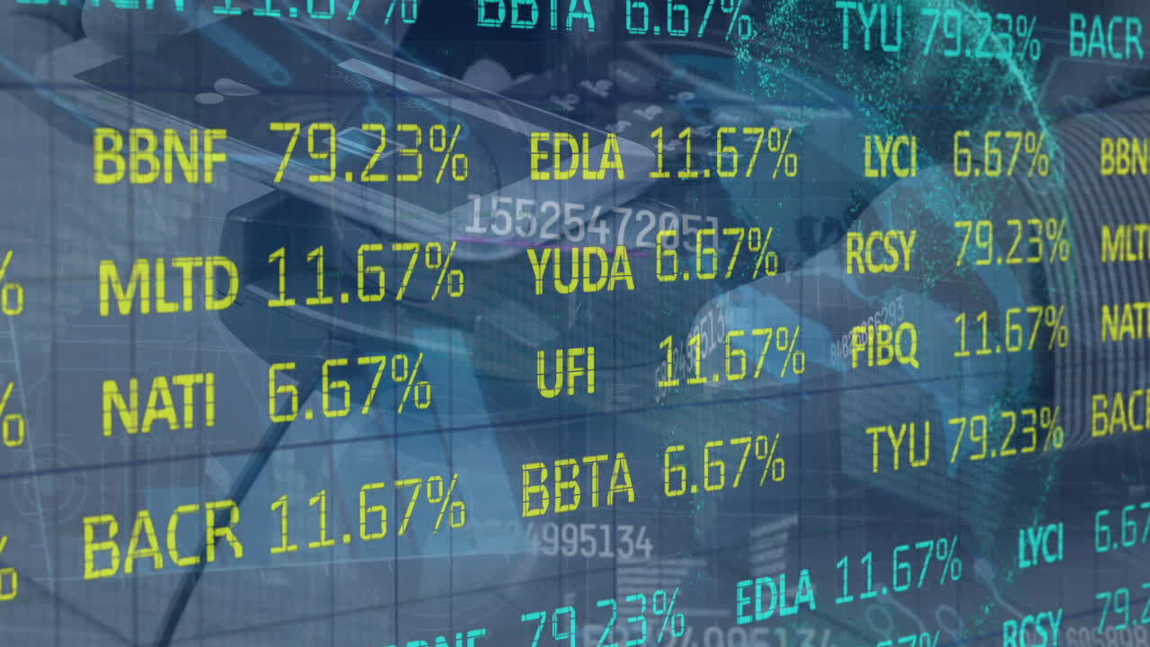 Animation of financial data processing over payment terminal and smartphone
