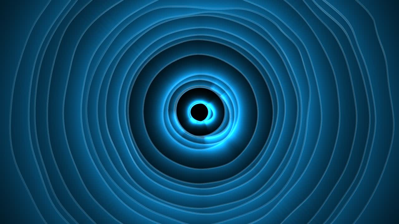 círculo abstracto con rayos de luz coloreados