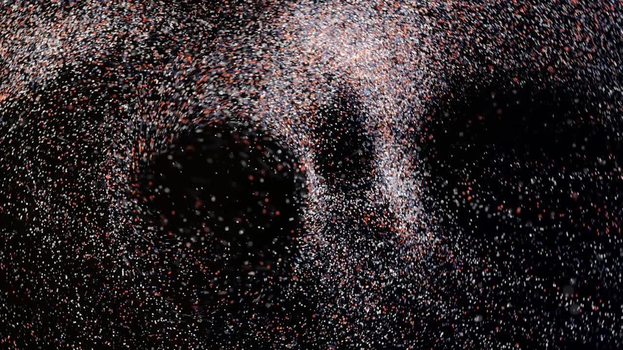 partículas giratorias abstractas