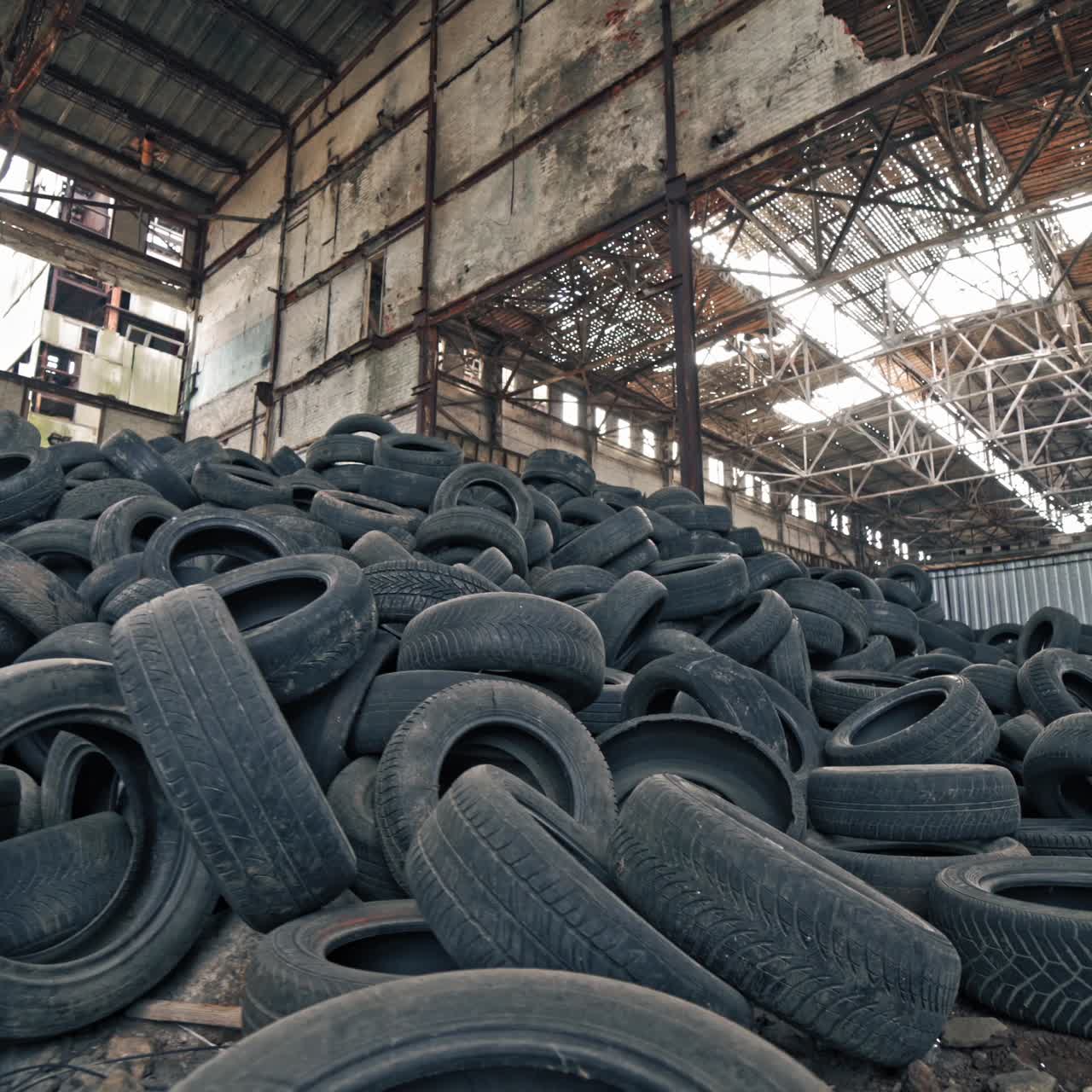 Old tires at a dump