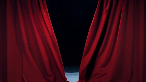 red stage curtains