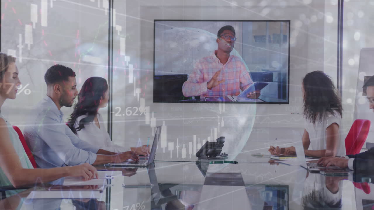 세계, 통계 및 데이터 처리에 대한 다양한 사업자에 대한 애니메이션