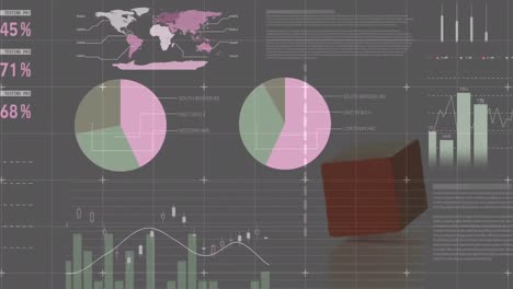 animación del procesamiento de datos sobre el bloque