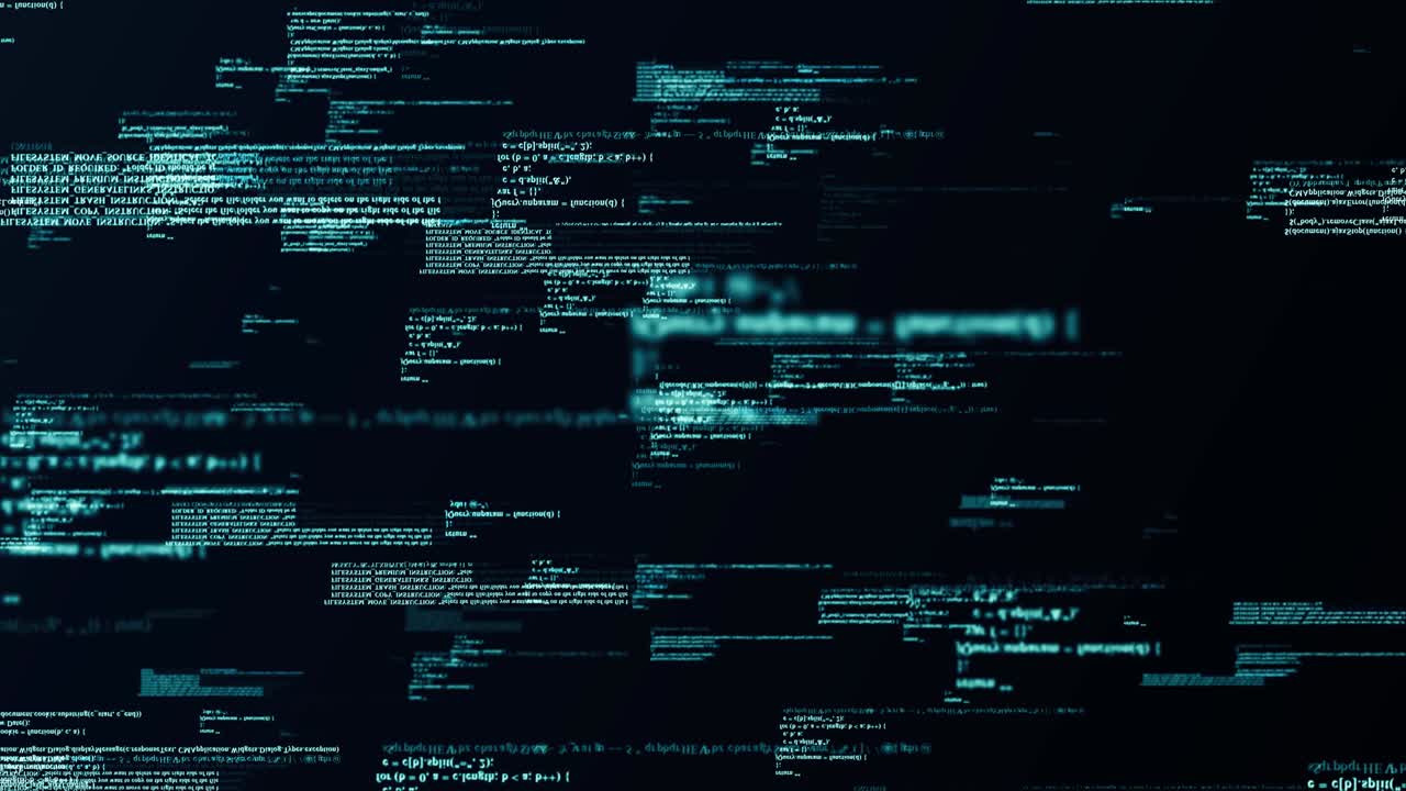 4K Futuristic digital motion abstract matrix cyber environment simulation loop background.