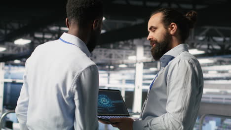 server farm coworkers doing infrastructure ai machine learning automatization