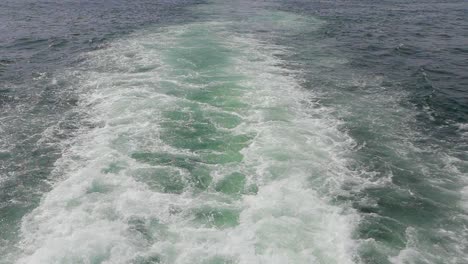 boat wake in the ocean