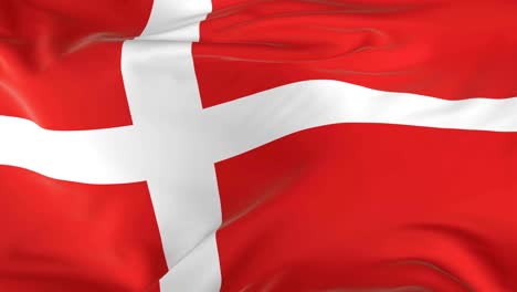 waving  looped flag as  background denmark