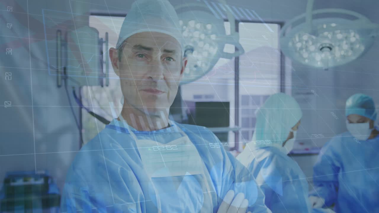 다양한 의사들에 대한 데이터 처리의 애니메이션