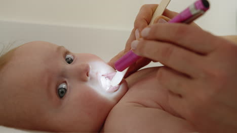 babys mouth exam by a doctor