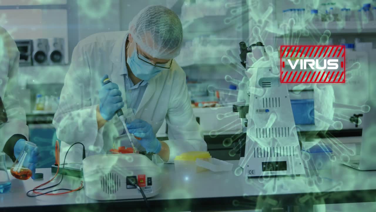 코로나바이러스 경고와 실험실 직원들에 대한 세포 확산