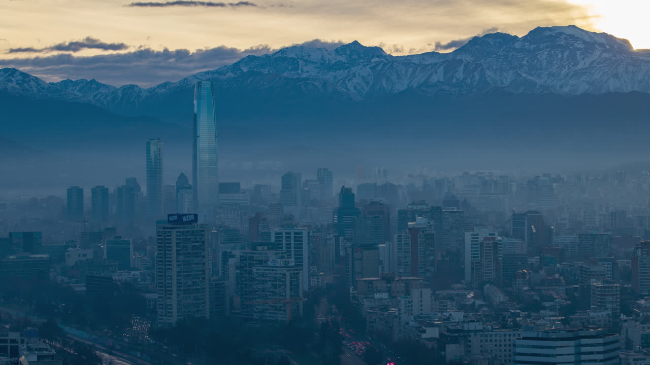 Providencia Time Lapse Mattutino Santiago del Cile