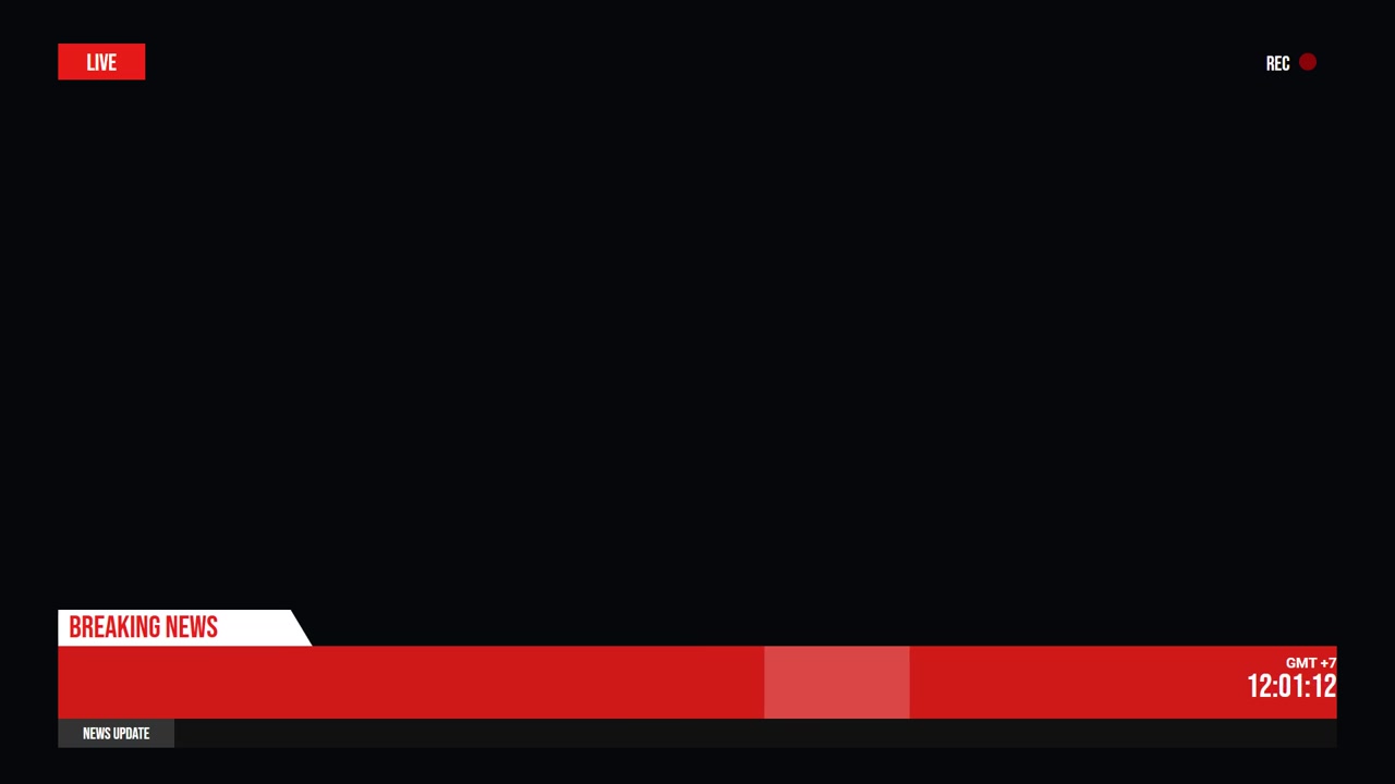 Grafisk overlay til breaking news-udsendelse med tidstæller
