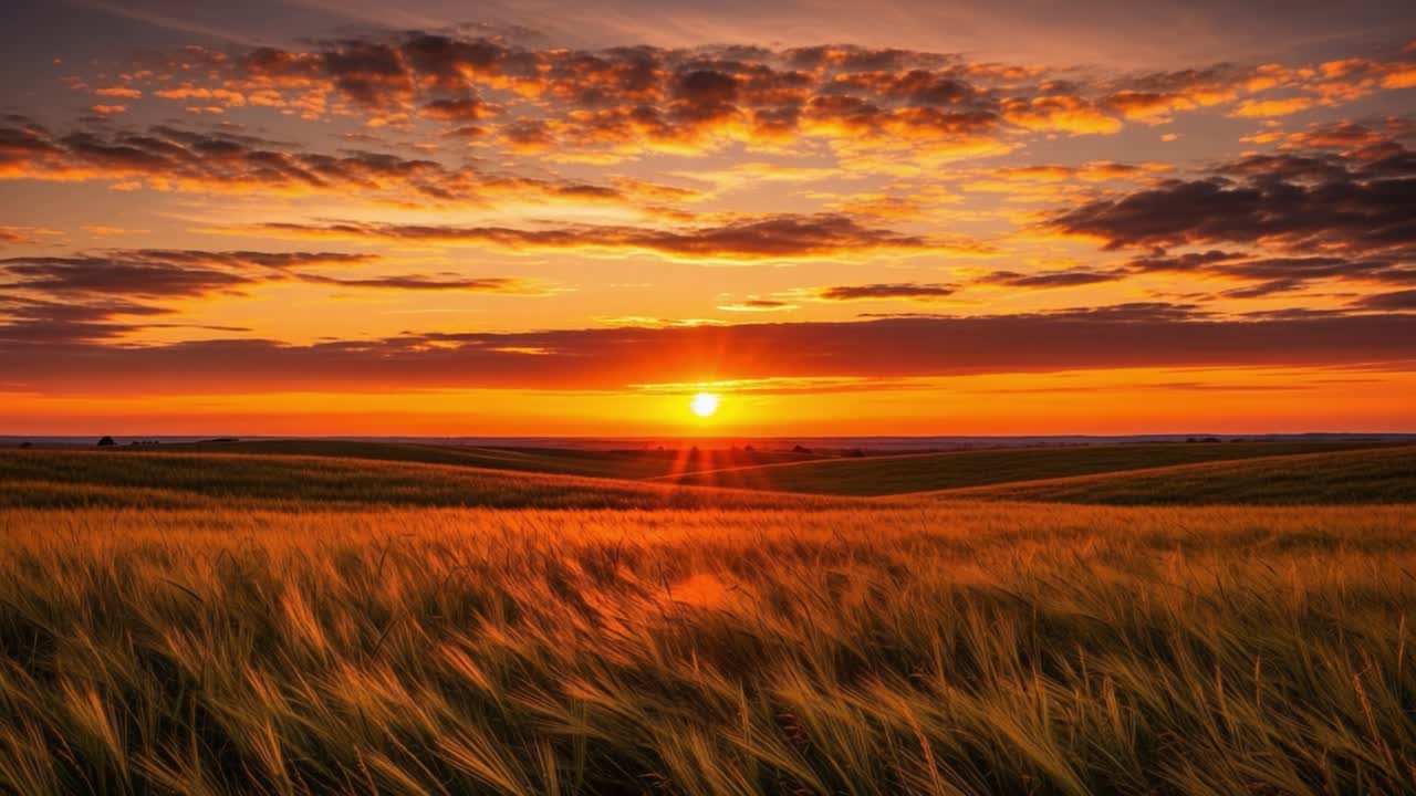 A Stunning Sunset Over Golden Fields Captured in Two Frames: From Dawn to Dusk, This Breathtaking Landscape Shows the Beauty of Nature in All Its Glory