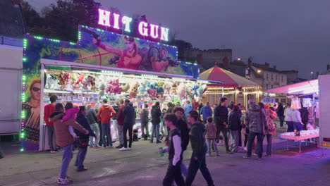 hit gun game at a night fair
