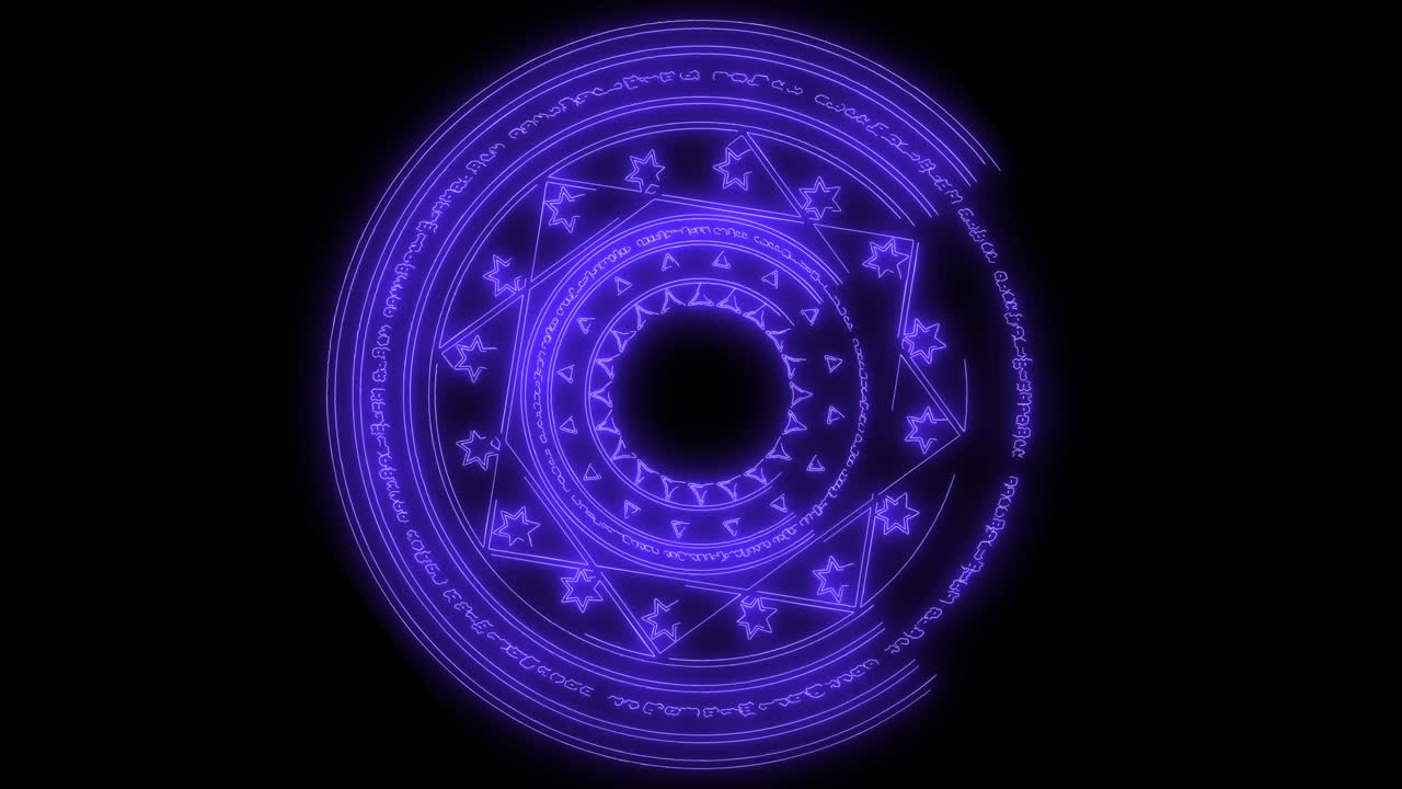 triángulo mágico y luz cuadrada poderoso púrpura crecer energía girar