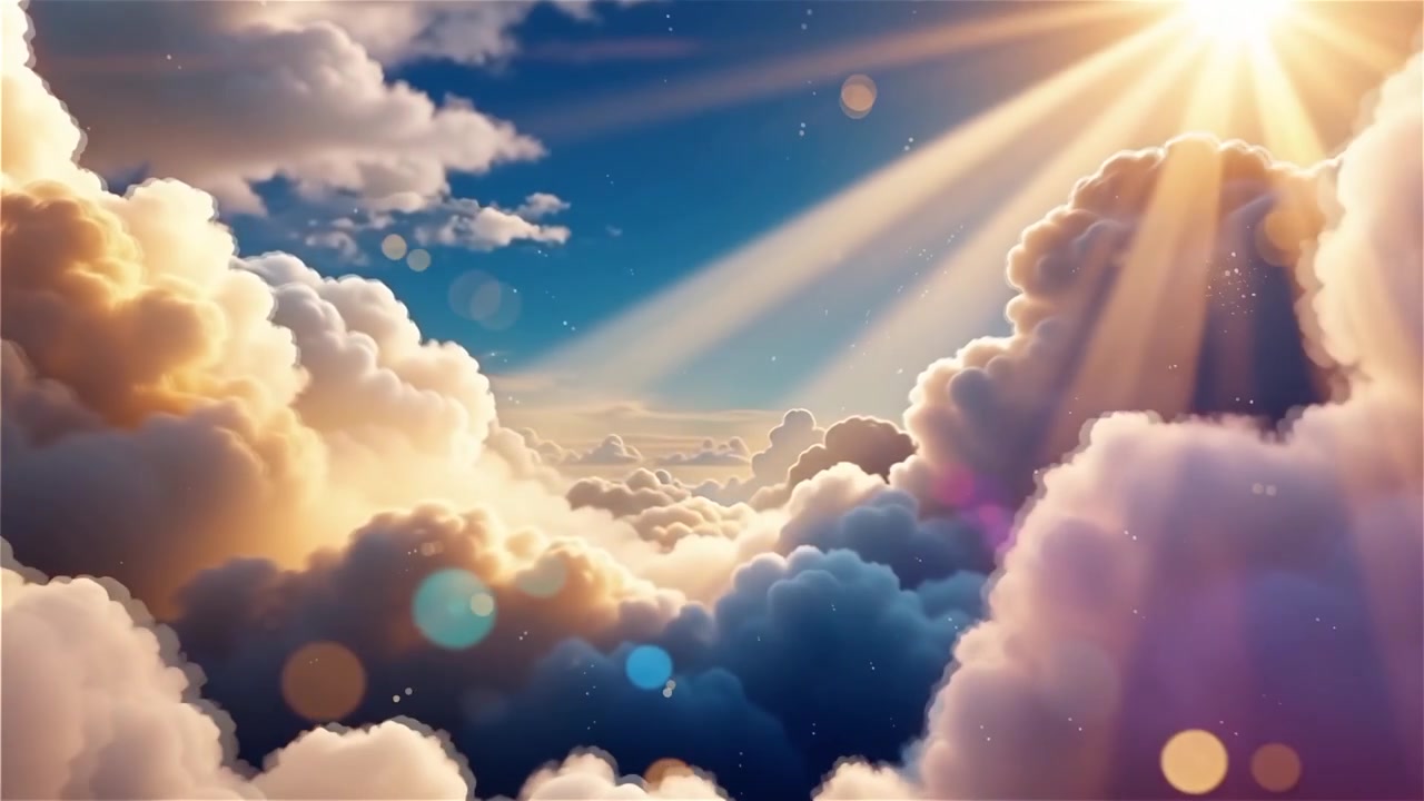Sfondo di Adorazione Cristiana con Luce Celeste