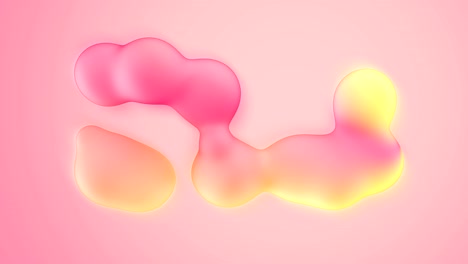 cute pastel colored 3d background. modern loop animation of morphing spheres.