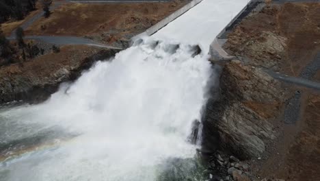 oroville dam spillway overflow rainbow