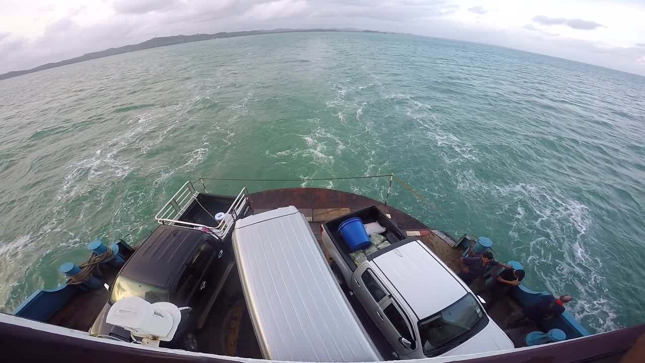 Car ferry to Ko Chang island in Thailand