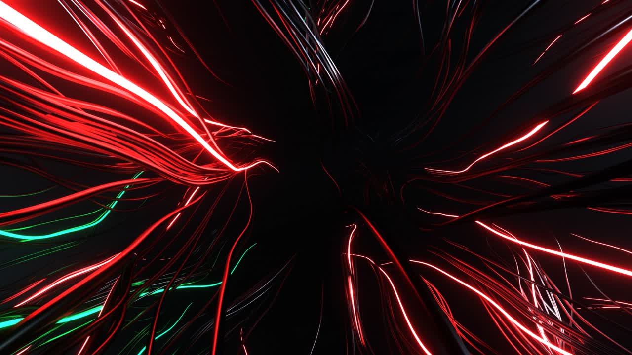 4k 3D animation. Flight in abstract sci-fi tunnel seamless loop. Futuristic motion graphics, high tech background