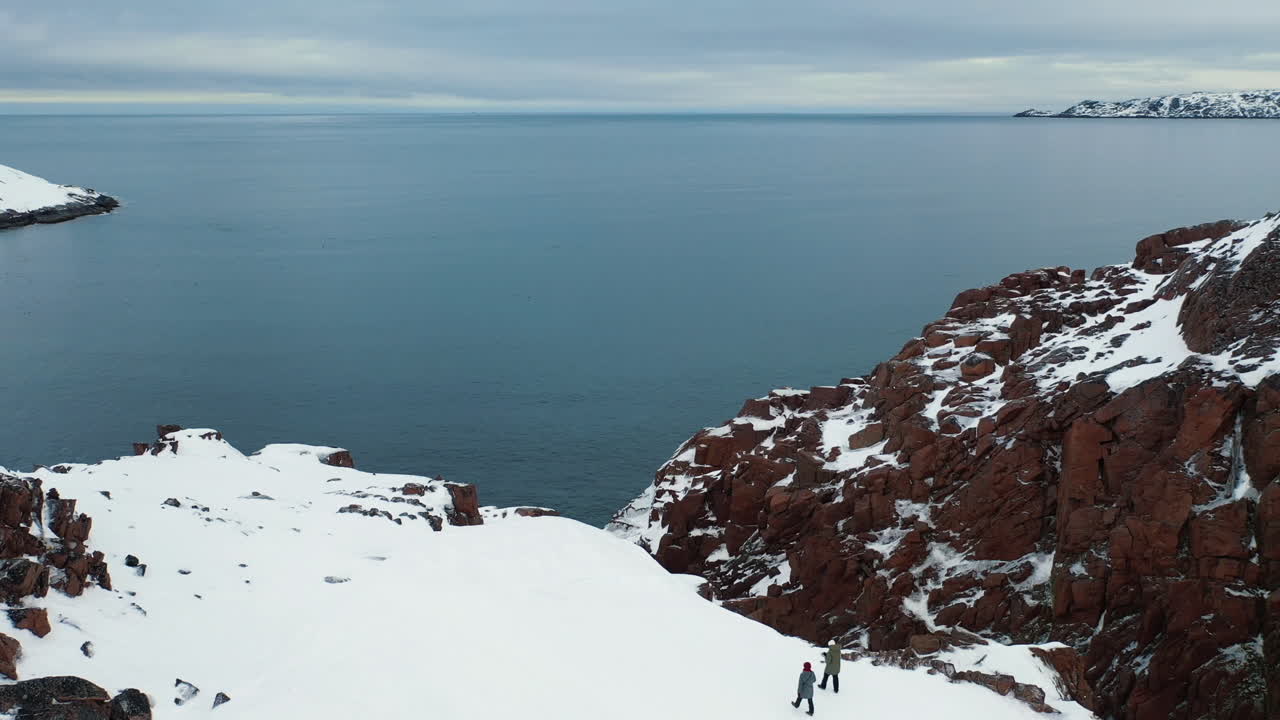 costa ártica en invierno