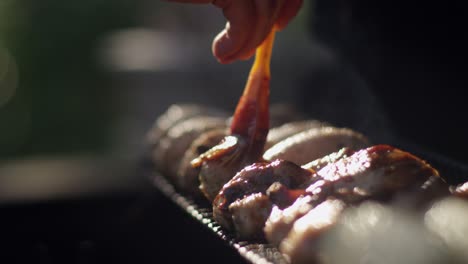 juicy and delicious bbq grilled chicken on a summer day